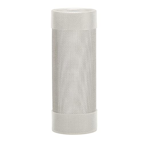 Zerodis Edelstahl-Mesh-Zufluss-Aquarium-Ansaugfilter Mesh-Garnelenfilter Edelstahl-dichte Öffnungen Feinporige Aquarium-Ansaugsieb-Filterabdeckung für Fisch-Garnelen-Aquarium-Filter (L) von Zerodis