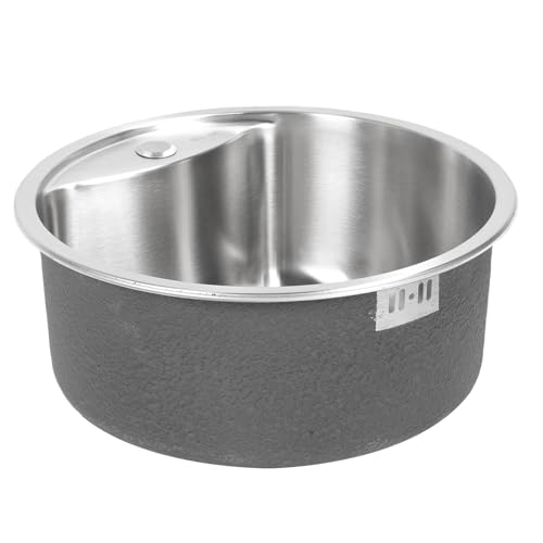 Zerodis Edelstahl Rundstange Spüle Spüle Waschbecken Waschbecken mit Wasserhahnloch und Abfluss Kit für Küchenbad Bad Waschen Gemüse Geschirr Reinigen Obst Edelstahl Runde Stange Zerodis Edelstahl Rundstange Spüle Spüle Waschbecken Waschbecken mit Wasserhahnloch und Abfluss Kit für Küchenbad Bad Waschen Gemüse Geschirr Reinigen Obst Edelstahl Runde Stange von Zerodis