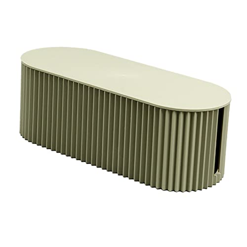 Effiziente Kabelorganisationsbox, Mehrzweck-Kabelmanagementbox mit Deckel, Schreibtisch-Steckdosenhalter, Router-Aufbewahrungskoffer für das Haushaltsbüro (Grüne kleine Größe) von Zerodis