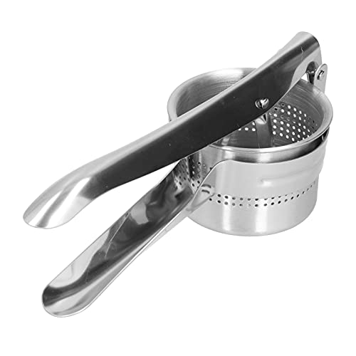 Zerodis Entsaftenwerkzeuge Masher Leichtes Obst -Gemüse -Drucker Handbuch Handbuch für Juicer Squeezer mit Bequemem Griff Küchenwerkzeug für Apfelmus Babynahrung Edelstahl Kartoffelkartoffel Geeignet von Zerodis