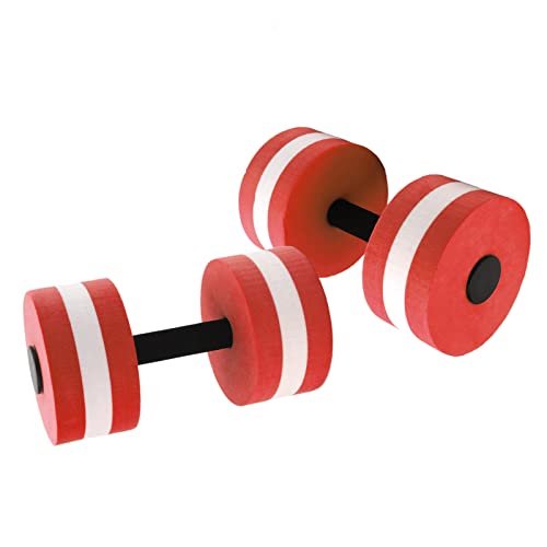 Zerodis Eva-Schaum Hantel Set Übungshantel Wasserhanteln Schwimmhantel Wasser Schwimmhantel Yoga Übung Wasserhantel 2er Set Schaumstoff für Mann Frauen (Rot) von Zerodis