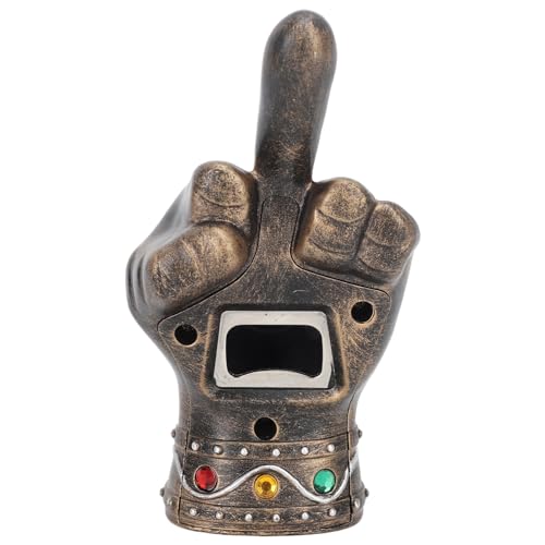 Zerodis Faustbieröffner, Coole Mittelfingerform Tragbarer Faust Bierflaschenöffner Flasche Kappe Opener Bierflaschen Deckel Entferner für Männer Mann Dad Opa Freund (GOLD) von Zerodis