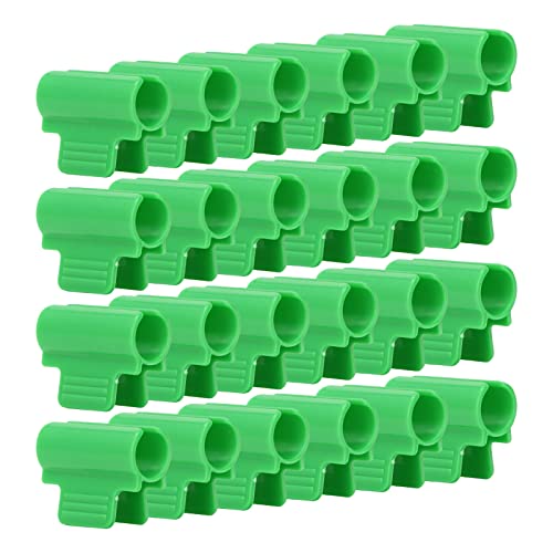 Zerodis Filmreihenabdeckung Netting Tunnel Hoop Clips 24PCs Greenhouse Clamps Einkopfreihenabdeckung Netting Tunnel Hoop Clips Insektenproof Shed Film Shading Net Rod (19 mm) von Zerodis