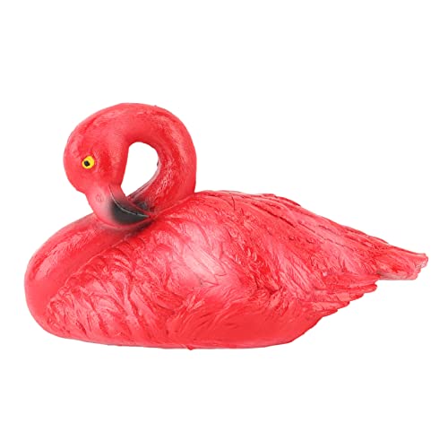 Zerodis Flamingo-Skulpturen, Realistische Textur, Schwimmendes Wasserharz, Flamingo-Teichdekoration für Höfe (Kleiner roter ruhender Flamingo) von Zerodis