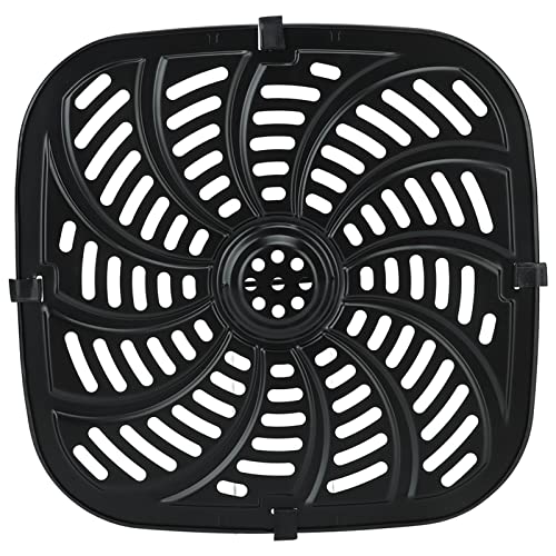 Zerodis Fritteuse -Zubehörschale Nicht -Stick Grillpfanne mit Dem Wirbelsturmluftstrom Design für 8qt Frittyer, Hitzebeständige Stoßfänger, Leicht zu Reinigen, Geeignet für Verschiedene Lebensmittel von Zerodis