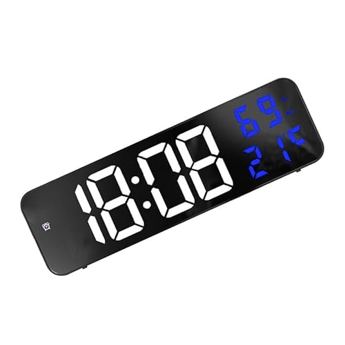 Zerodis Große Digitale LED-Uhr, Empfindliche Digitaluhr für Zuhause (Weiß und blau) von Zerodis