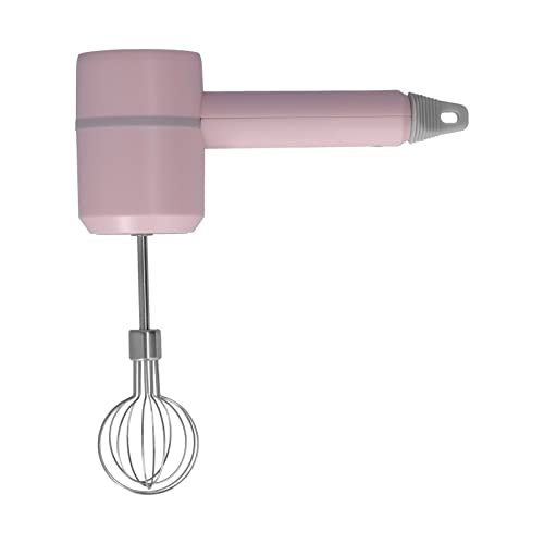 Zerodis Handmischer Elektrisch Leistungsstarker Motor Wieder Aufladbar Zum Mischen von Teigsauce Edelstahl Tragbar (【41822】 Pink Wireless 2 Stangen) von Zerodis