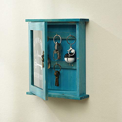Zerodis Holzschlüsselbox Leistungsstarkes Magnetdesign, Schön und Langlebig, Fade-resistent (Blue) von Zerodis