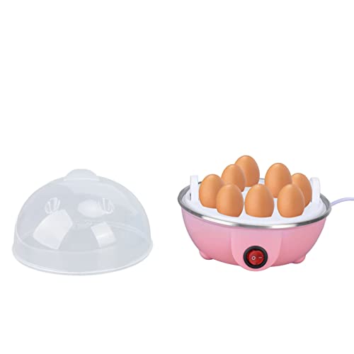 Hühnereierkocher, Elektrischer Eierkocher, Kapazität für 7 Gekochte Eier, Automatische Abschaltung(Rosa) von Zerodis