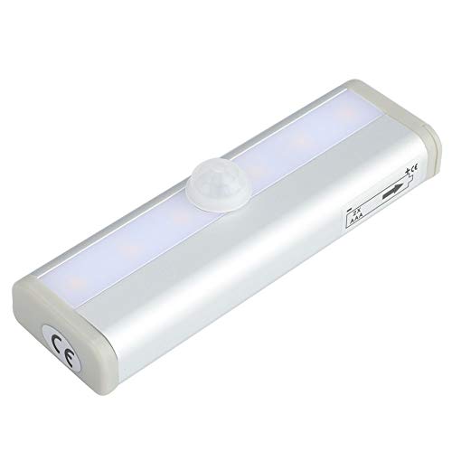 Zerodis Infrarot-Induktionslampe für den menschlichen Körper, 6 LEDs, Bewegungsmelder, hohe Empfindlichkeit und Anti-Interferenz, einfache Installation (Warmweiß 3000 K-4500 K) von Zerodis