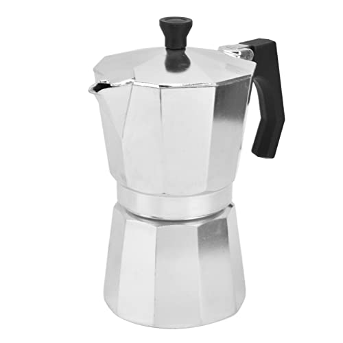 Zerodis Italienisches Kaffeewerkzeug Aluminium Oktagonal Form Topf Leicht zu Reinigen Wärmeisolierung Campinghaus (300ML) von Zerodis