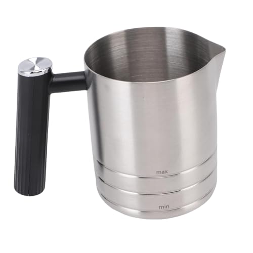 Zerodis Kaffeemaschine Teile Edelstahl Milch Schaum Krug Kaffee Latte Kunst Milch Schaum Krug Cappuccino Gedämpft für ES601 ES655 Kaffeemaschine Frother Tasse, 304 von Zerodis