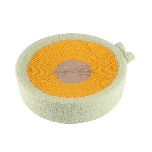 Zerodis Katzenkratzer Kreisförmiges Design Sisal Cat Scratcher Bounge Bauge Bett Unterhaltung zu Kuison - 15,4 -Inch Durchmesser Kratzer (Avocado) von Zerodis