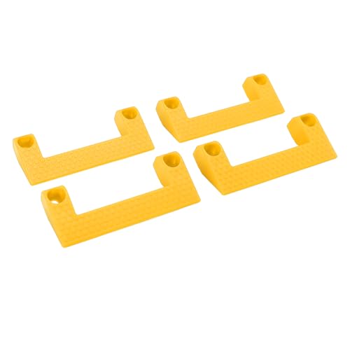 Zerodis Klebeband Messhalter Heavy Duty Easy Installation für Arbeiter Carpenters Universal Tool Hook für Leitern Toolboxen, 4 -Set von 4 (YELLOW) von Zerodis