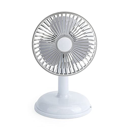 Zerodis Kleiner Elektrischer Ventilator, Tragbarer Retro-Vintage-Tischventilator für das Home-Office-Klassenzimmer. Einfacher Kleiner Ventilator mit USB-Aufladung und Abnehmbarer (hellblau) von Zerodis