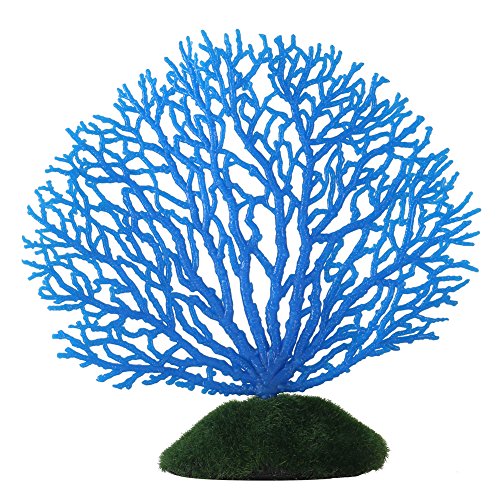 Zerodis Künstliche Korallenverzierung Dekoration, künstliche Pflanze Dekor Kunststoff Koralle Aquarium Landschaftsbau Unterwasser Dekoration Ornamente(Blau) von Zerodis