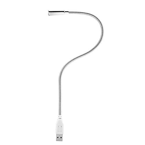 Zerodis LED Flexible Computerlampe, USB-Schnittstelle Mini-Nachtlicht für Computer Laptop Notebook PC Einstellbarer Augenschutz Einzellampenschlauch USB-Licht von Zerodis