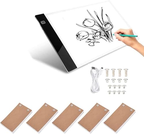 LED-Handzeichenbrett, ultradünne LED-Lichtbox Tragbares A6 USB-Flipbook-Kit-Set für Kunsthandwerk(USB) von Zerodis