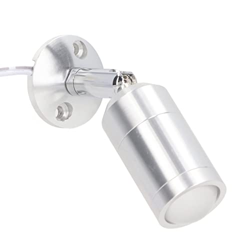 LED Strahler Mini LED Vitrinenwandleuchte Dimmbarer Vitrinenstrahler Verstellbarer Winkel Licht für Schmuckschränke Regale Silber AC 220V (Warmweißes Licht 3000K) von Zerodis