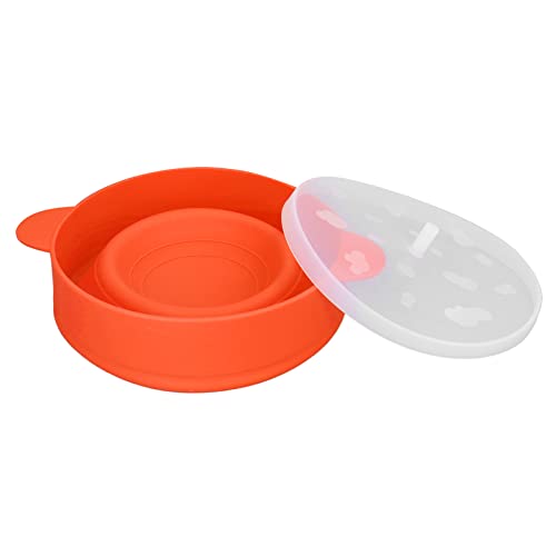 Zerodis Lebensmittelqualität Silikon Mikrowelle Popcorn Maker Bowl mit Deckelgriff Hoher Tieftemperaturfestigkeit für Heimküche Verwenden Sie Spülmaschinen -Safe Popcorn Popper (ORANGE) von Zerodis