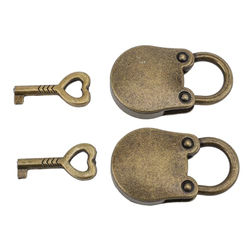 Zerodis Mini Bär Vorhängeschloss Süße Zinklegungsschloss für Schmuckkasten Aufbewahrungsschrank Handtasche 2pcs (Bronzefarbe) von Zerodis