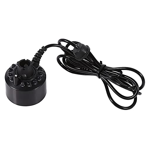 Zerodis Nebler, 24 V, Farbwechsel, Ultraschall-Nebel, Luftbefeuchter, Nebler mit 12 LED-Leuchten, Teichvernebler für Wasserbrunnen, Teich, Steingarten, Aquarium von Zerodis