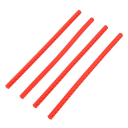 Zerodis Ofengestell-Abdeckung, 4 Stück, Silikon-Ofengestell-Abdeckung, Hitzebeständig Gegen Verbrennungen, für Restaurant (Rot) von Zerodis