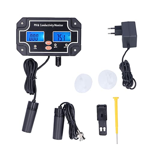 Zerodis PH‑2681 PH/EC Wasserqualitätstester ATC PH Meter DC6V Hydroponischer Monitor für Aquarium Aquarium(#1) von Zerodis