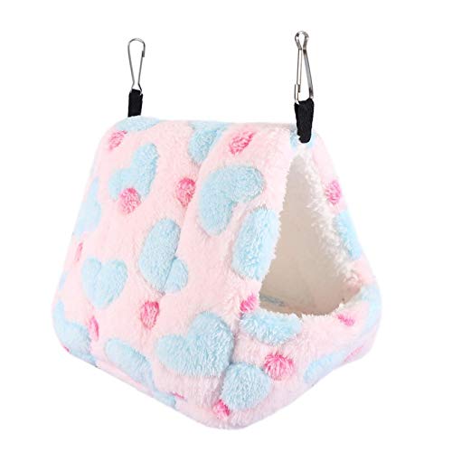 Zerodis Pet Cage Winter Warm Soft Pet House Hängematte für Hamster Sleeping Nest(Pink 14 * 12cm) von Zerodis