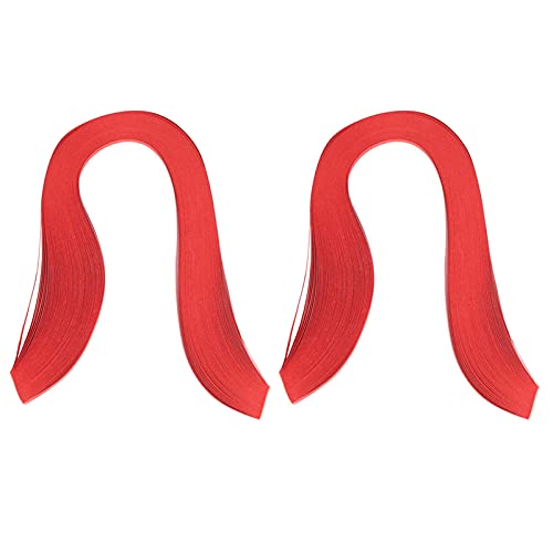 Zerodis Quilling Papierstreifen 3mm Breite 600 Streifen 12 Farben Craft Paper for Handmade Art Projects Erwachsene Scrapbooking Decoring Supplies (Rot) von Zerodis