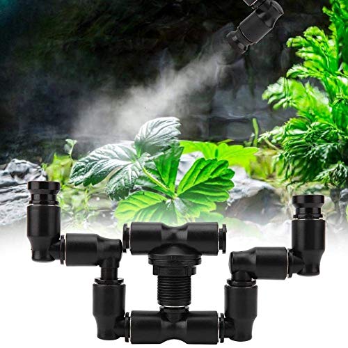 Reptilien Terrariendüse, Reptilien Nebel Sprinkler 360 ° Verstellbare Doppelkopf Mini Sprühdüse für Aquarium System Connect 1/4 '' Wanne von Zerodis