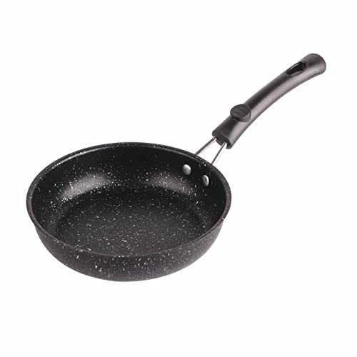 Zerodis Schnell Sogar Leitung Edelstahl Frittierpfanne Gesunde ölfreie Kochpfanne für die Familie - Leicht zu Reinigen (18cm) von Zerodis