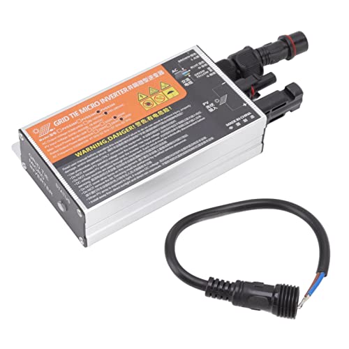 Zerodis Solar Inverter Grid Tie Aluminiumlegierung Tragbarer Sinus-Solar Inverter 18‑60 V Hohe Umwandlungsrate Wasserdicht Grid Tie Inverter für Generationssysteme AC220V(350W) von Zerodis