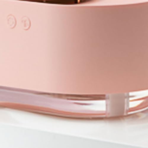Zerodis Sprüh-Luftbefeuchter mit Rotierendem Planetendesign, Mini-Desktop-USB-Lade-Nachtlicht für Zuhause, 5,3 X 3,5 X 3 Zoll, 300 Ml (ROSE PINK) von Zerodis