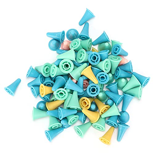 Zerodis Stricknadeln Spitzenschutz, 100 Stück 2 Größen Bunte Silikon-Nadelstopper Zum Weben, Häkeln, Nähen(L) von Zerodis