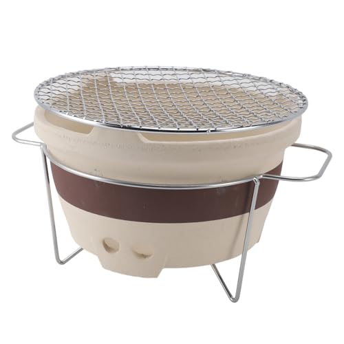 Zerodis Tonkohle -Backen Zum Portablen Grillofen Im äußeren Chinesischen Gremen für Einen Campingplatzierten, Groben Keramiktee, um Einen Ofen für eine Heimparty zu Kreieren von Zerodis