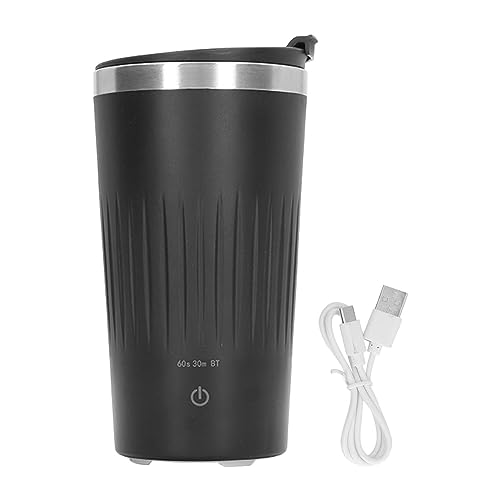 Tragbare Selbstrührende Kaffeetasse, Edelstahl, Robust, Automatisch Umrührender Becher, 400 Ml, Bluetooth-fähig, Ideal für Büros, Selbstrührender Kaffee, Elektrische von Zerodis