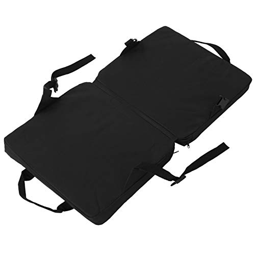 Zerodis Tragbarer Stadionsitz Gepolsterter Klappstadiumstuhl mit Rückenlehne Bleacher Kissen Leichter Outdoor Verstellbarer Campingstuhl mit Griff und Taschenschwarz aus Premium von Zerodis
