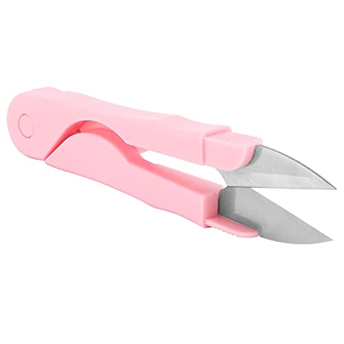 Zerodis U Nähschere Clippers, Edelstahl Faden Garn Nähschere Mini Tragbare Fadenschere mit Deckel für Haushalt Nähstich(Rosa) von Zerodis