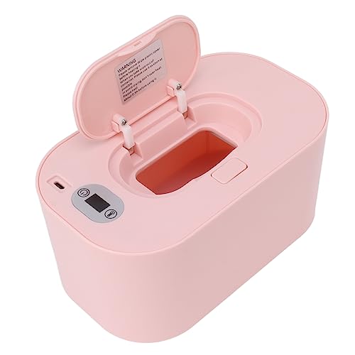 Zerodis USB-Baby-Feuchttuchwärmer, Tragbarer Feuchttuchwärmer mit Konstanter Temperatur und Temperatureinstellung für Bequemen Windelwechsel (Rosa) von Zerodis