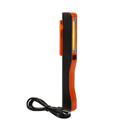 Zerodis USB wiederaufladbare LED Hand Taschenlampe Portable LED Taschenlampe mit Magnet Clip Haushalt Werkzeug(Rot) von Zerodis