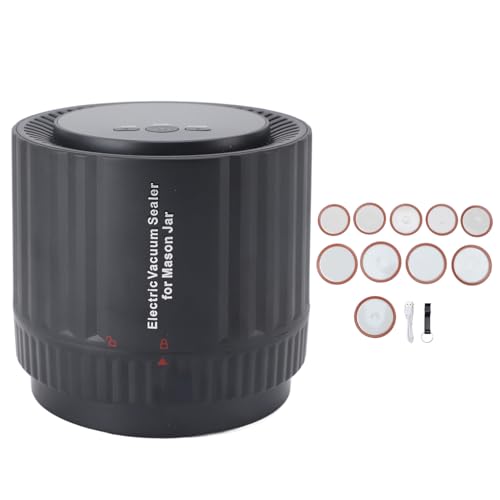 Zerodis Vakuumiergerät für Einmachgläser, Wiederaufladbar, Elektrisch, für Einmachgläser, Vakuumiergerät mit Normalem und Breitem Deckel für die Aufbewahrung von Lebensmitteln Zerodis Vakuumiergerät für Einmachgläser, Wiederaufladbar, Elektrisch, für Einmachgläser, Vakuumiergerät mit Normalem und Breitem Deckel für die Aufbewahrung von Lebensmitteln von Zerodis