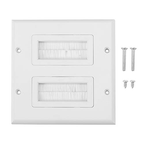 Zerodis Wandplatte Anti-Staub Weiss Brush Single Gang Kabel Access Strap für Saubere Installation Positionsgeräuschfrei Kabelverlauf und Steckdosen Zerodis Wandplatte Anti-Staub Weiss Brush Single Gang Kabel Access Strap für Saubere Installation Positionsgeräuschfrei Kabelverlauf und Steckdosen von Zerodis