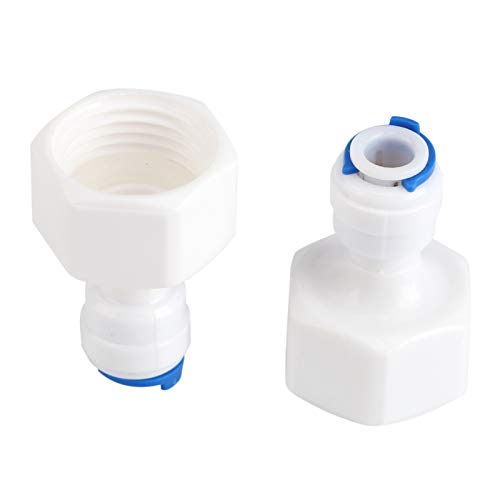 Zerodis Wasserfilter-Schnellanschlüsse, Water Filter Quick Connector 6-teilig Wasserfilteranschluss G1 / 2-Innengewinde Wasserfilter Ro-Systemanschluss anschließen von Zerodis