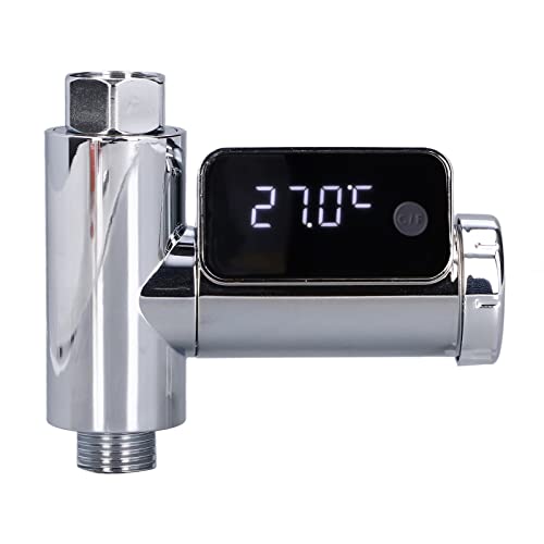 Zerodis Wasserhahn-Thermometer, LED-Display-Dusche-Thermometer Silber FüR Heimbad von Zerodis