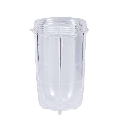 Großer und kurzer Becher Plastikbecher Großer oder kurzer transparenter Becher Becher Blender Entsafter Ersatzteile Zubehör Entsafter Becher groß 8 x 14,8cm von Zerone