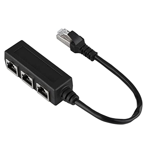 Ethernet-Adapter, RJ45 Ethernet Verl?ngerungskabel, Splitter Verteiler Adapter f¨¹r Ethernet-Kabel 1 von Stecker auf 3 Buchse, Splitter mit Verbinder von Zerone