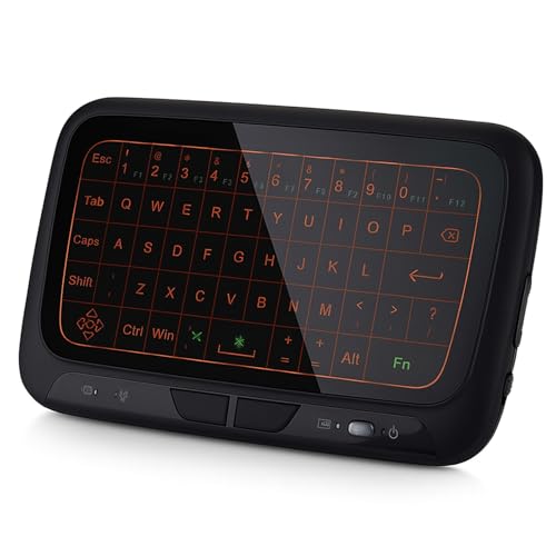 Kabellose Tastatur mit 2,4 GHz und Maus für Intero Combo mit Hintergrundbeleuchtung, Tragbare Tastatur, USB Touch Remote für PC TV Box Android HTPC, IPTV Raspberry 3 von Zerone