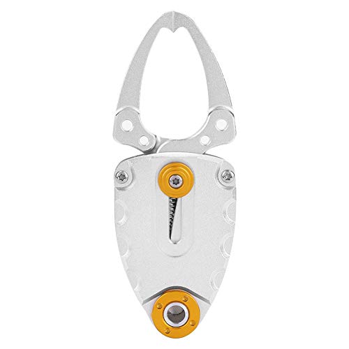 Mini Fish Lip Gripper Leichte Tragbare Metall Angeln Grip Meer Salzwasser Fisch Grabber Clamp Trigger Angelgerät Werkzeug Zubehör(Silber) von Zerone