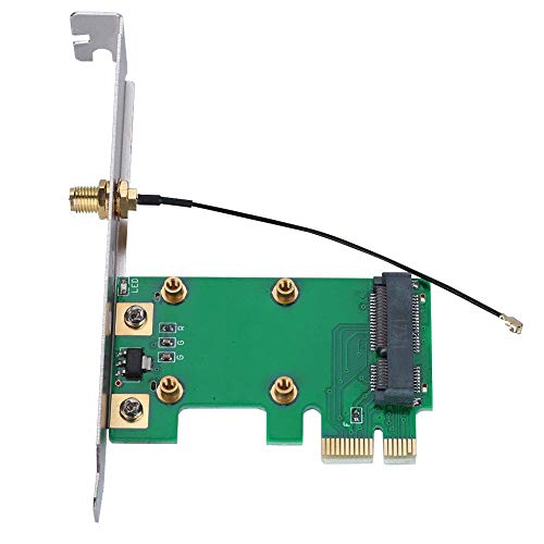 PCI-Express-Karte auf PCI Express, WLAN-Antenne, Ethernet LAN PCI-E Riser PC zu Laptop Adapter Netzwerkkarte Konverter Antenne WiFi von Zerone